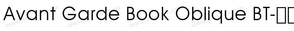 Avant Garde Book Oblique BT字体转换